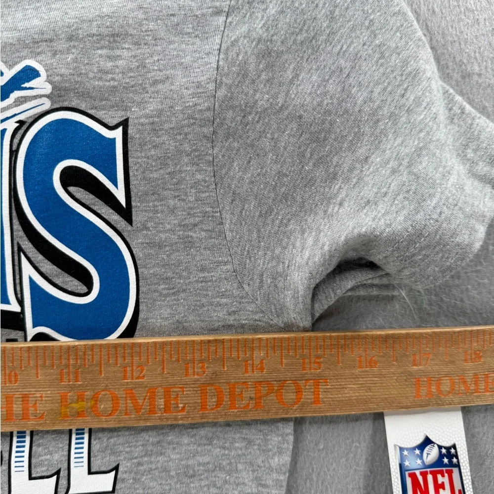 Detroit Lions Graphic‎ T Shirt Youth S 6/7 Gray Blue NFL Apparel Football 1934
